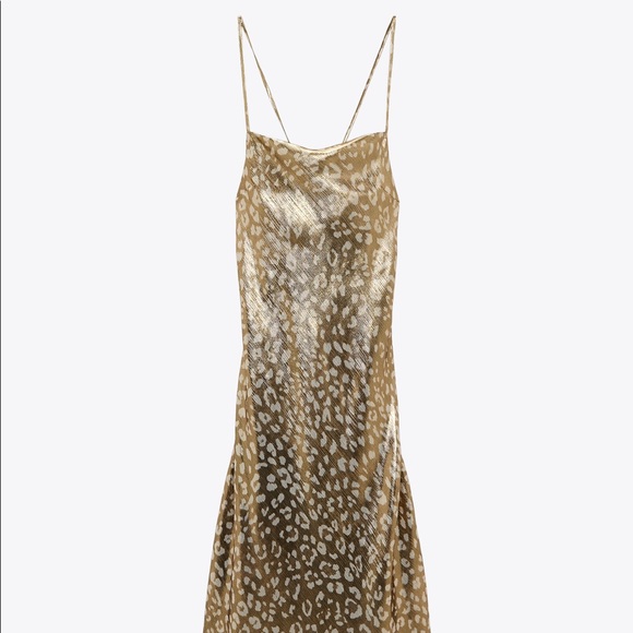 Zara Dresses & Skirts - ZARA Satin Midi Camisole Dress NWT